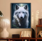 Preview: Diamond Painting Weisser Wolf